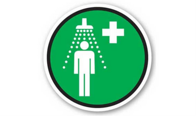 16" CIRCLE SIGNS - Circle Sign - Emergency Shower - DSV-SIGN 256 #1718 -UEN