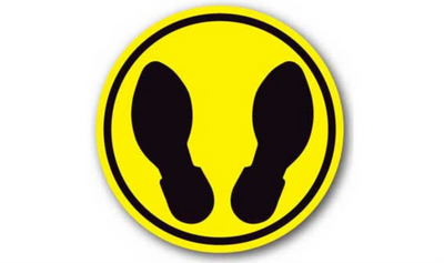 17" CIRCLE SIGNS - Circle Sign - Feet - LS-SIGN 289 #6068 -UEN