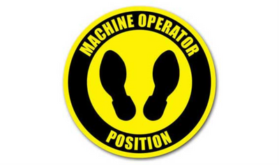 20" CIRCLE SIGNS - Circle Sign - Machine Operator Position - DSV-SIGN 400 #0507 -UEN