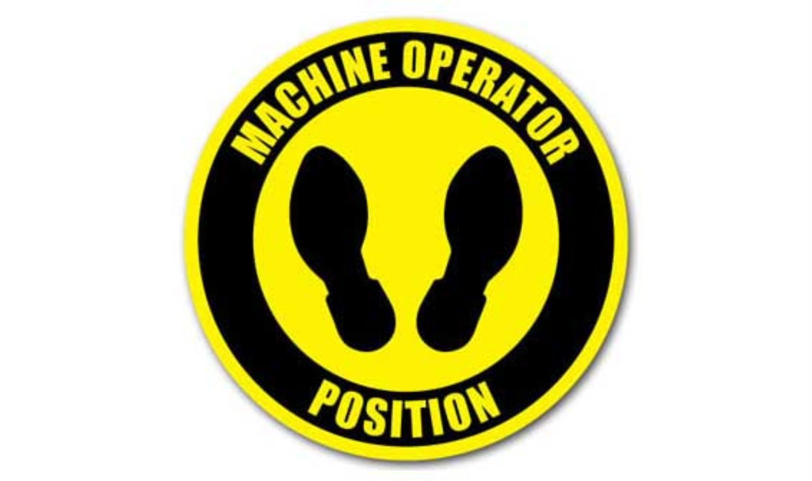 30" CIRCLE SIGNS -  Circle Sign - Machine Operator Position - LS-SIGN 900 #0509 -UEN