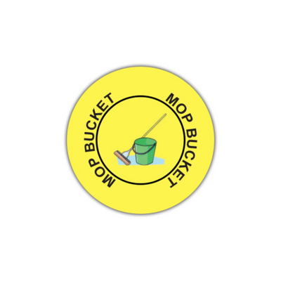 17" CIRCLE SIGNS -  Circle Sign - Mop Bucket - LS-SIGN 289 #6033 -UEN