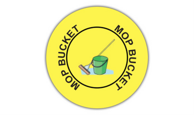 32" CIRCLE SIGNS - Circle Sign - Mop Bucket - DSV-SIGN 1024 #0492 -UEN