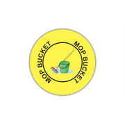 16" CIRCLE SIGNS -  Circle Sign - Mop Bucket - DSV-SIGN 256 #0488 -UEN