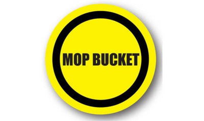 20" CIRCLE SIGNS - Circle Sign - Mop Bucket - DSV-SIGN 400 #0483 -UEN