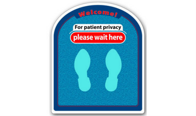 24" x 20" RECTANGLE SIGNS - Rectangle Sign - Welcome! For Patient Privacy Please Wait Here - LS-SIGN 480 #2220 -UEN