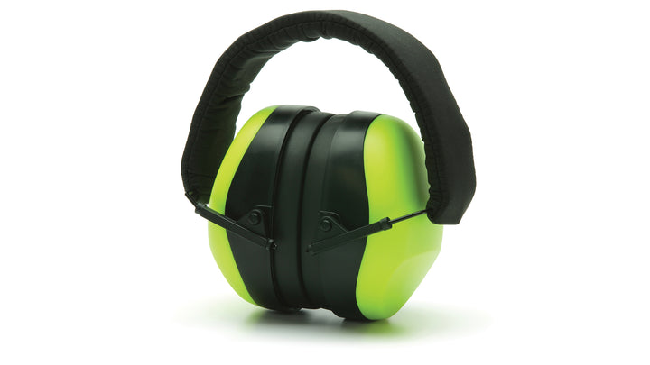 Pyramex - Earmuffs - Hi-Vis Lime Ear Muff - NRR 25dB/SNR 30dB - Individually packaged - 1/Each