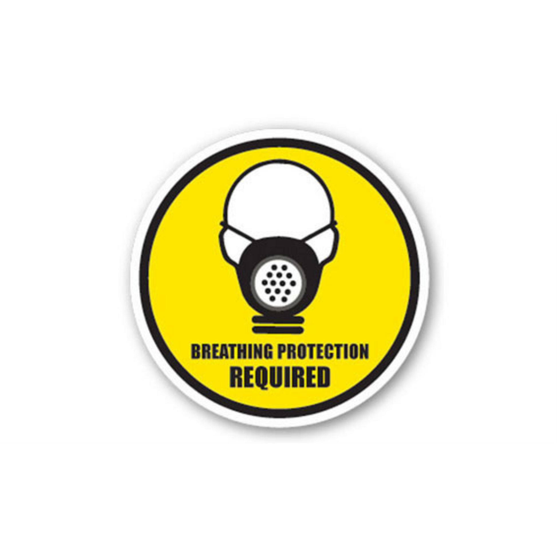 20" CIRCLE SIGNS -  Circle Sign - Breathing Protection Required - DSV-SIGN 400 #0135 -UEN