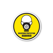 24" CIRCLE SIGNS -  Circle Sign - Breathing Protection Required - DSV-SIGN 576 #0136 -UEN