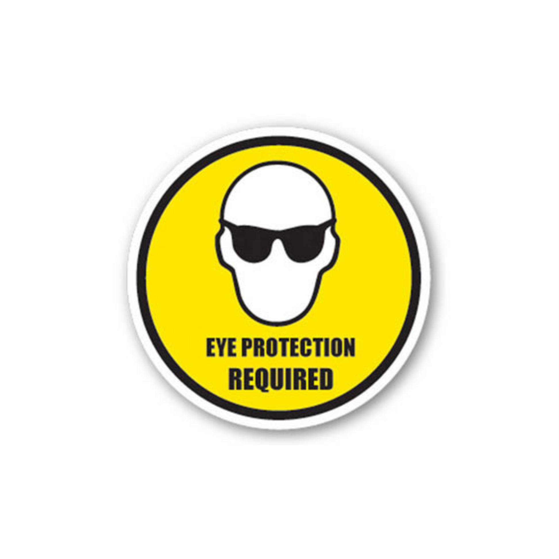 16" CIRCLE SIGNS - Circle Sign - Eye Protection Required - LS-SIGN 256 #0122 -UEN