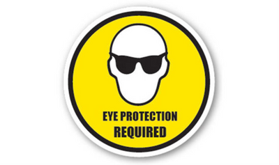30" CIRCLE SIGNS - Circle Sign - Eye Protection Required - DSV-SIGN 900 #0125 -UEN