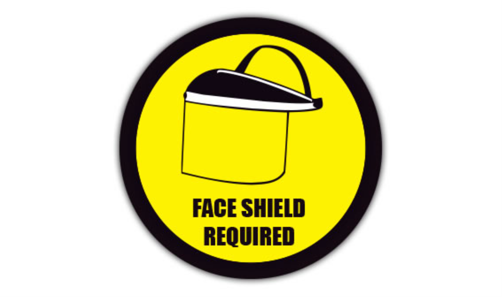 30" CIRCLE SIGNS -  Circle Sign - Face Shield Required - DSV-SIGN 900 #0155 -UEN