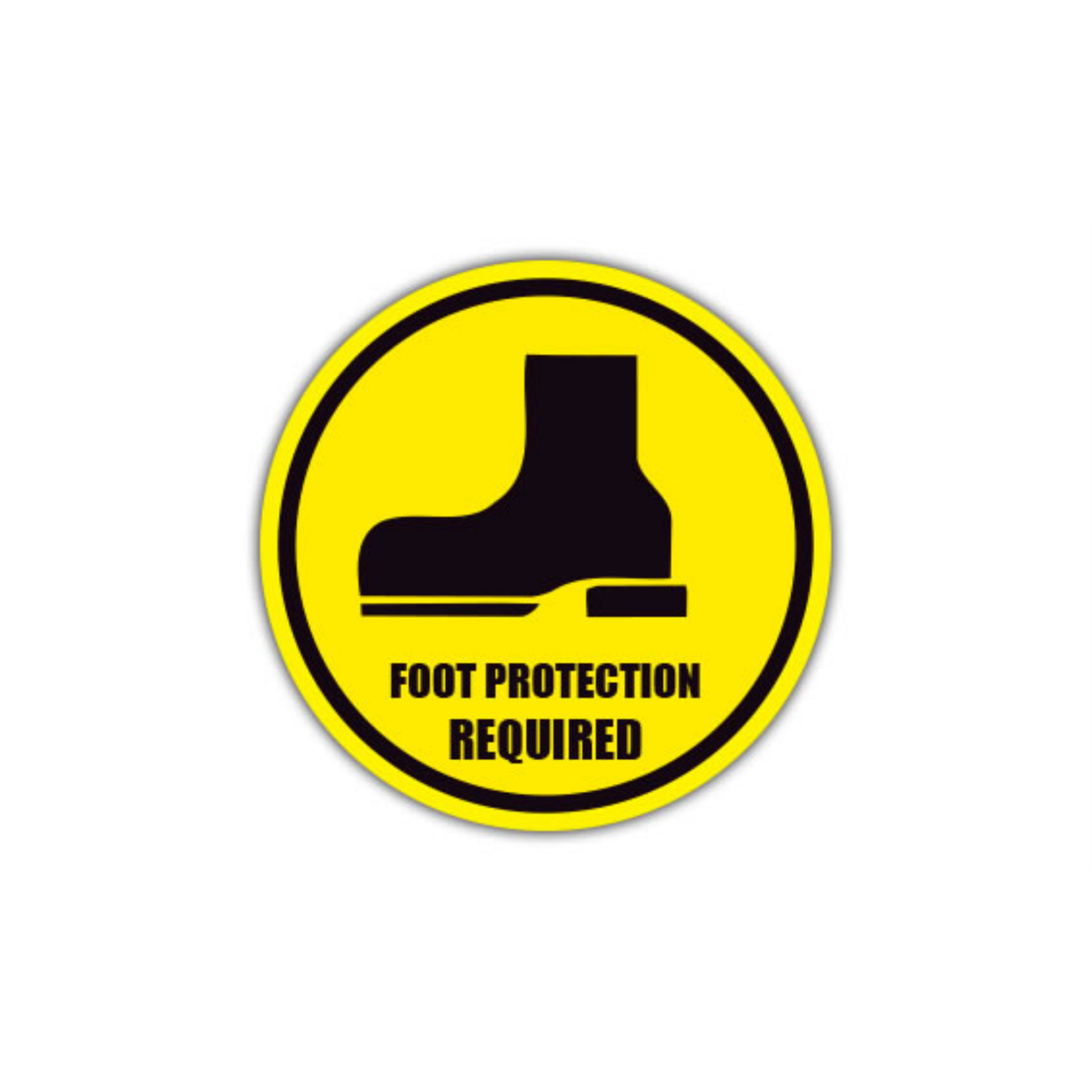30" CIRCLE SIGNS -  Circle Sign - Foot Protection Required - DSV-SIGN 900 #0161 -UEN