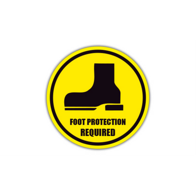 30" CIRCLE SIGNS - Circle Sign - Foot Protection Required - DSV-SIGN 900 #0161 -UEN