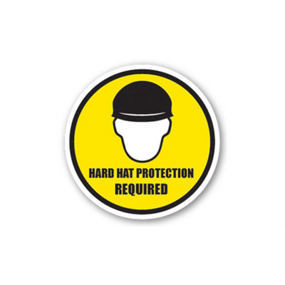 32" CIRCLE SIGNS - Circle Sign - Hard Hat Protection Required - LS-SIGN 1024 #0144 -UEN