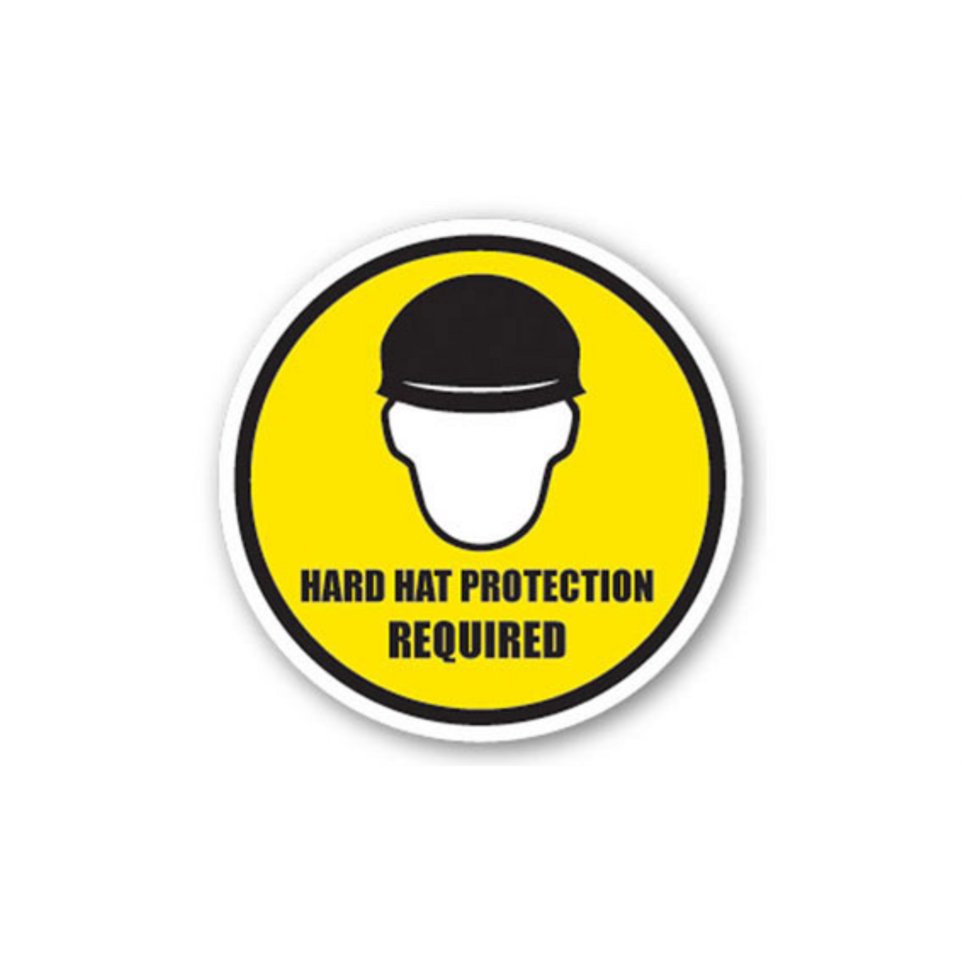 17" CIRCLE SIGNS -  Circle Sign - Hard Hat Protection Required - LS-SIGN 289 #6004 -UEN