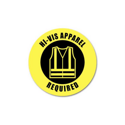 24" CIRCLE SIGNS -  Circle Sign - Hi-Vis Apparel Required - DSV-SIGN 576 #0534 -UEN