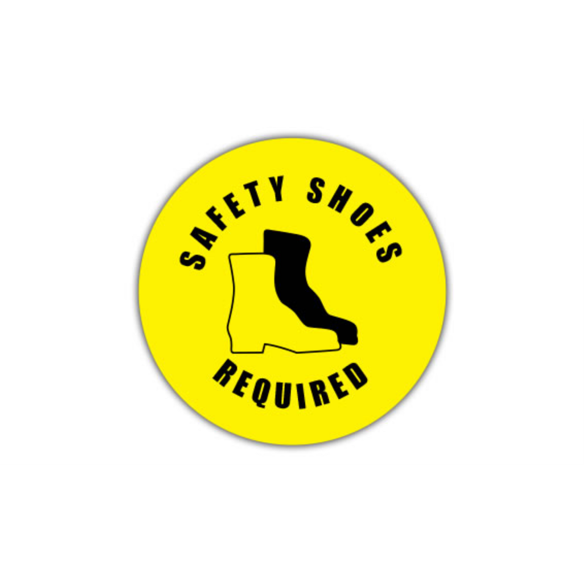 20" CIRCLE SIGNS -  Circle Sign - Safety Shoes Required - DSV-SIGN 400 #0547 -UEN
