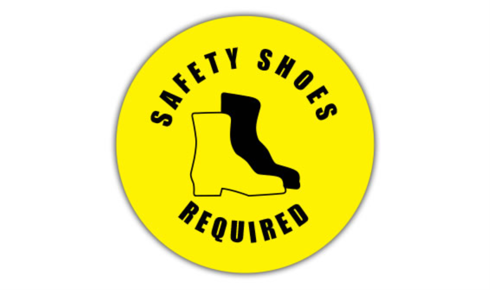 20" CIRCLE SIGNS -  Circle Sign - Safety Shoes Required - DSV-SIGN 400 #0547 -UEN