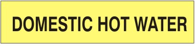 DOMESTIC HOT WATER PERFORATED ROLL PIPE MARKER