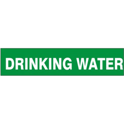 DRINKING WATER PERFORATED ROLL PIPE MARKER - DRINKING WATER PERFORATED ROLL PIPE MARKER, 1”X18Y, Adhesive Vinyl