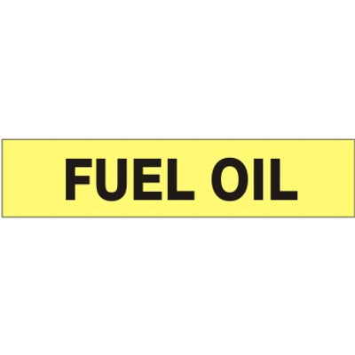 FUEL OIL  PERFORATED ROLL PIPE MARKER - FUEL OIL  PERFORATED ROLL PIPE MARKER, 1”X18Y, Adhesive Vinyl