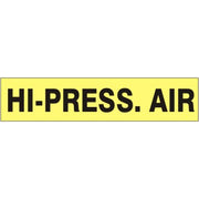 HI-PRESSURE AIR   PERFORATED ROLL PIPE MARKER - HI-PRESSURE AIR   PERFORATED ROLL PIPE MARKER, 1”X18Y, Adhesive Vinyl