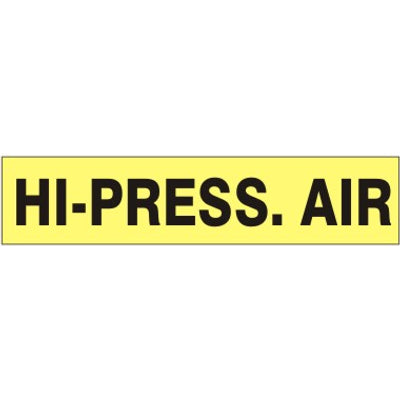 HI-PRESSURE AIR   PERFORATED ROLL PIPE MARKER - HI-PRESSURE AIR   PERFORATED ROLL PIPE MARKER, 1”X18Y, Adhesive Vinyl