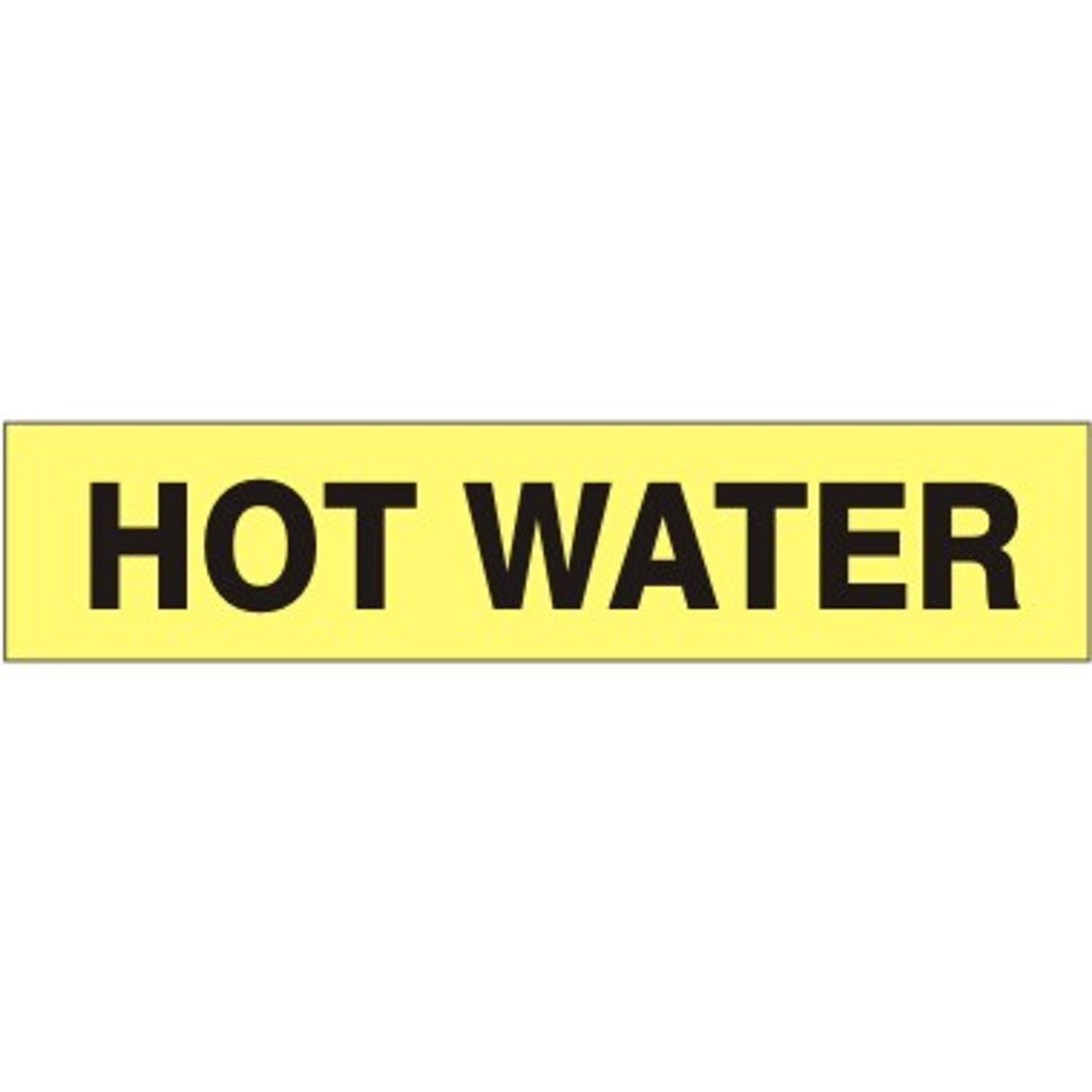 HOT WATER   PERFORATED ROLL PIPE MARKER - HOT WATER   PERFORATED ROLL PIPE MARKER, 1”X18Y, Adhesive Vinyl