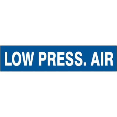 LOW PRESSURE AIR   PERFORATED ROLL PIPE MARKER - LOW PRESSURE AIR   PERFORATED ROLL PIPE MARKER, 1”X18Y, Adhesive Vinyl