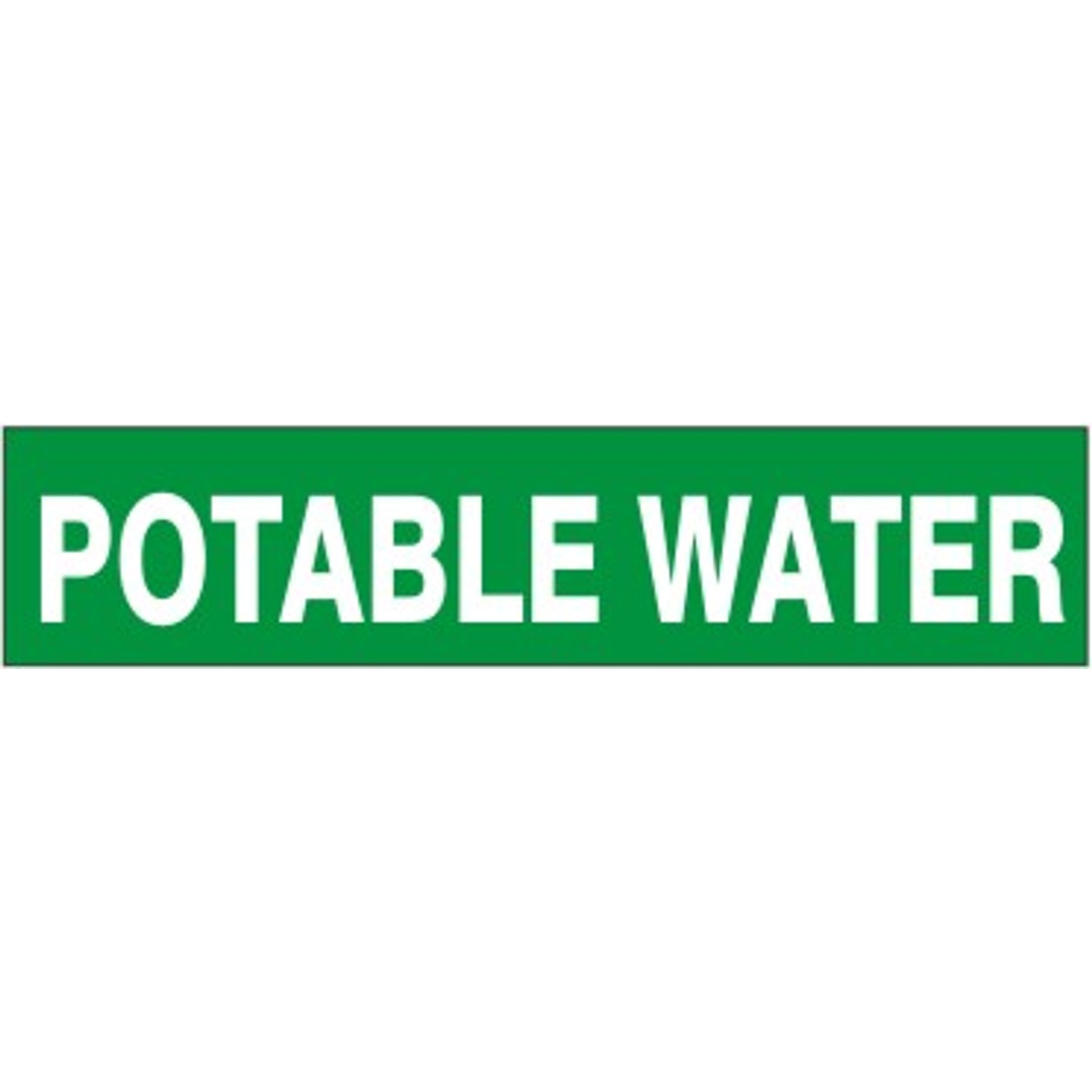 POTABLE WATER   PERFORATED ROLL PIPE MARKER - POTABLE WATER   PERFORATED ROLL PIPE MARKER, 1”X18Y, Adhesive Vinyl