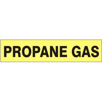 PROPANE GAS  PERFORATED ROLL PIPE MARKER - PROPANE GAS  PERFORATED ROLL PIPE MARKER, 1”X18Y, Adhesive Vinyl