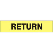 RETURN   PERFORATED ROLL PIPE MARKER - RETURN   PERFORATED ROLL PIPE MARKER  , 1”X18Y, Adhesive Vinyl