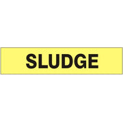 SLUDGE  PERFORATED ROLL PIPE MARKER - SLUDGE  PERFORATED ROLL PIPE MARKER, 1”X18Y, Adhesive Vinyl