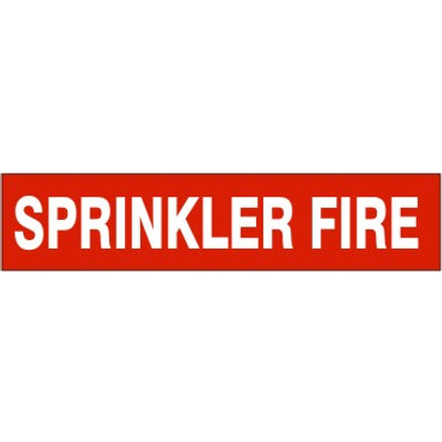 SPRINKLER FIRE   PERFORATED ROLL PIPE MARKER - SPRINKLER FIRE   PERFORATED ROLL PIPE MARKER, 1”X18Y, Adhesive Vinyl