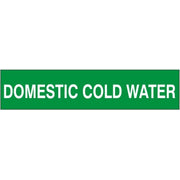 DOMESTIC COLD WATER   PERFORATED ROLL PIPE MARKER - DOMESTIC COLD WATER   PERFORATED ROLL PIPE MARKER, 1”X18Y, Adhesive Vinyl