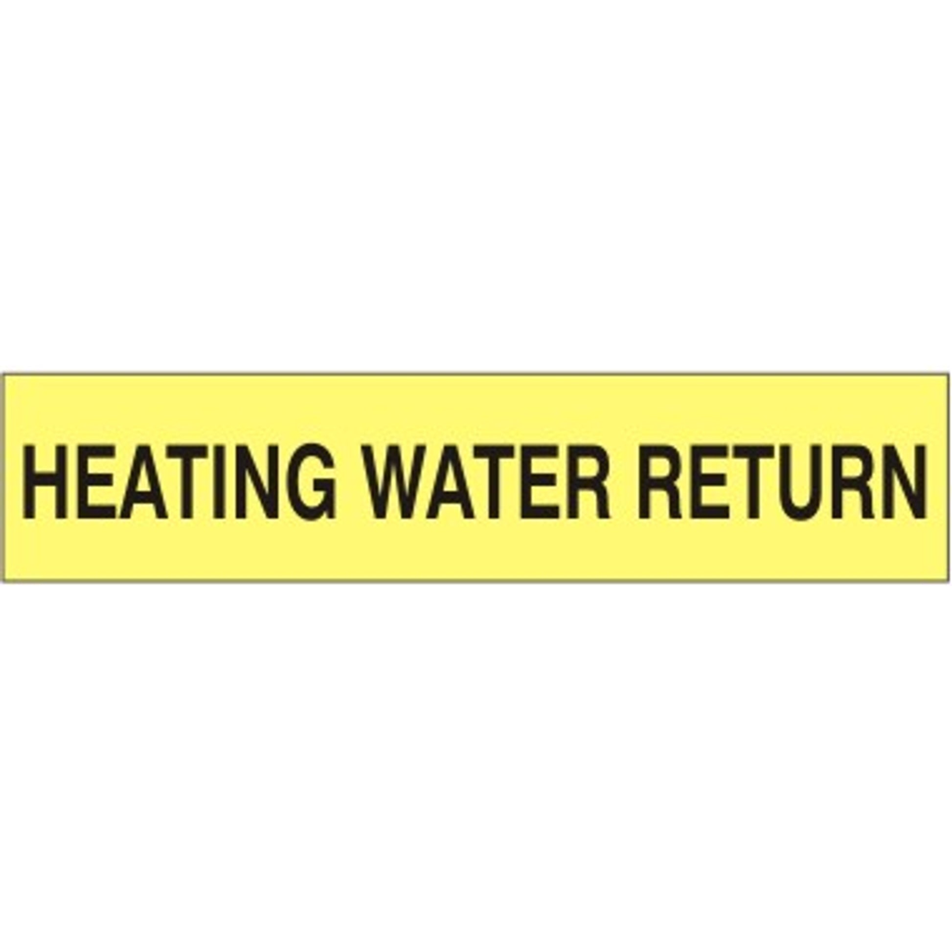 HEATING WATER RETURN   PERFORATED ROLL PIPE MARKER - HEATING WATER RETURN   PERFORATED ROLL PIPE MARKER, 1”X18Y, Adhesive Vinyl