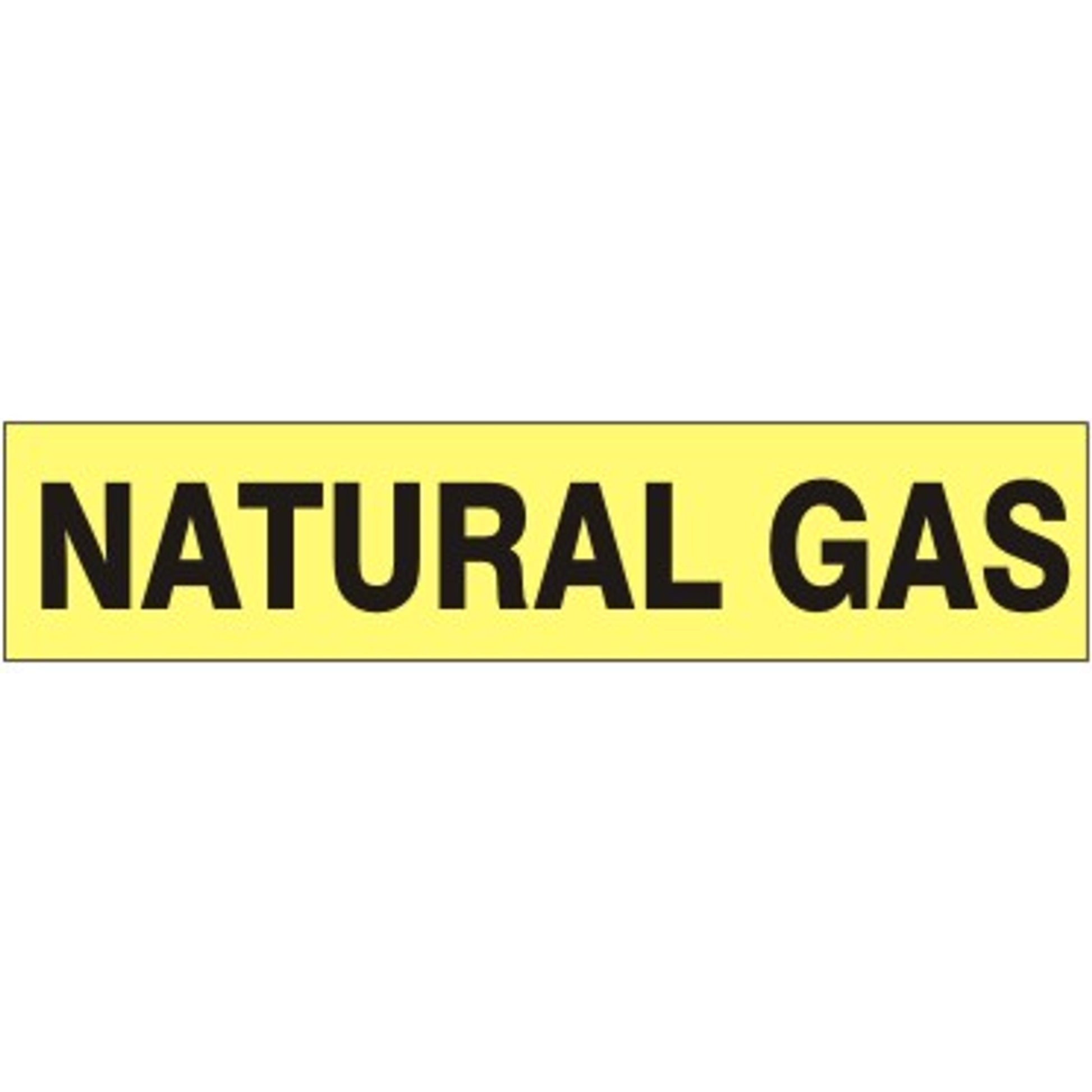 NATURAL GAS   PERFORATED ROLL PIPE MARKER - NATURAL GAS   PERFORATED ROLL PIPE MARKER, 2”X18Y, Adhesive Vinyl