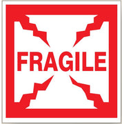 FRAGILE - SHIPPING LABELS - FRAGILE - SHIPPING LABELS, 4X4, Adhesive Vinyl
