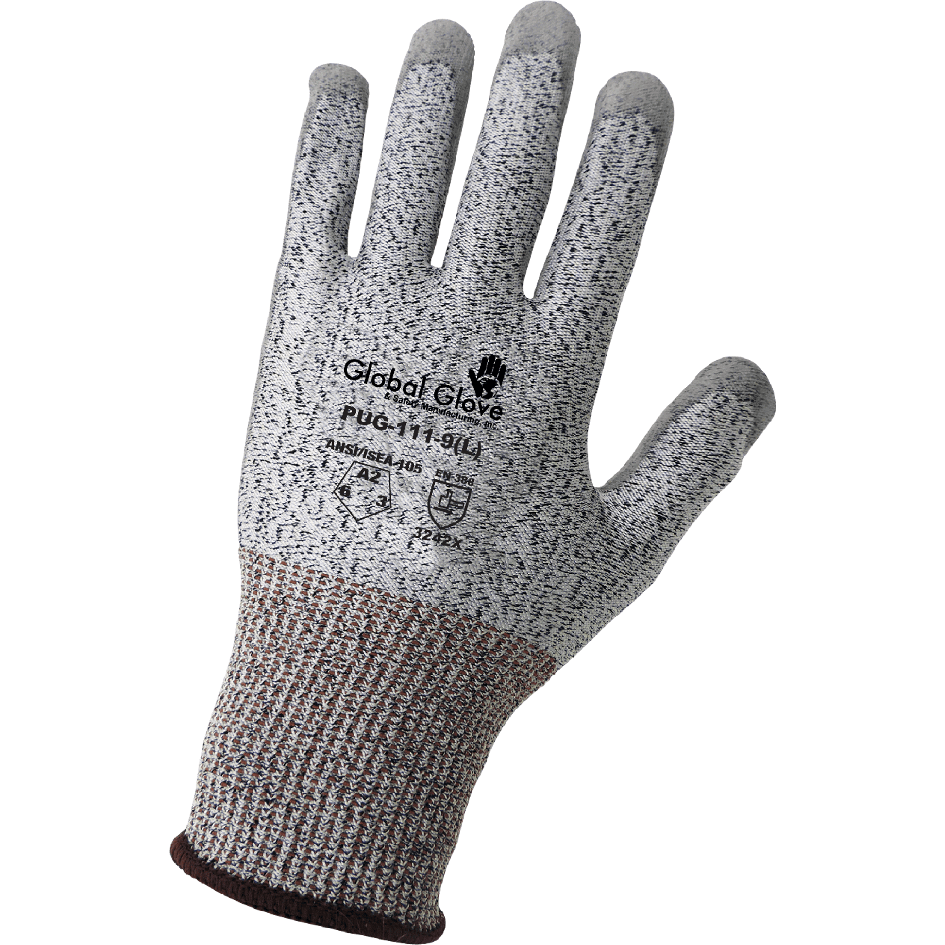 Global Glove PUG Polyurethane Coated Cut A2 13-Gauge HPPE Gloves - PUG-111