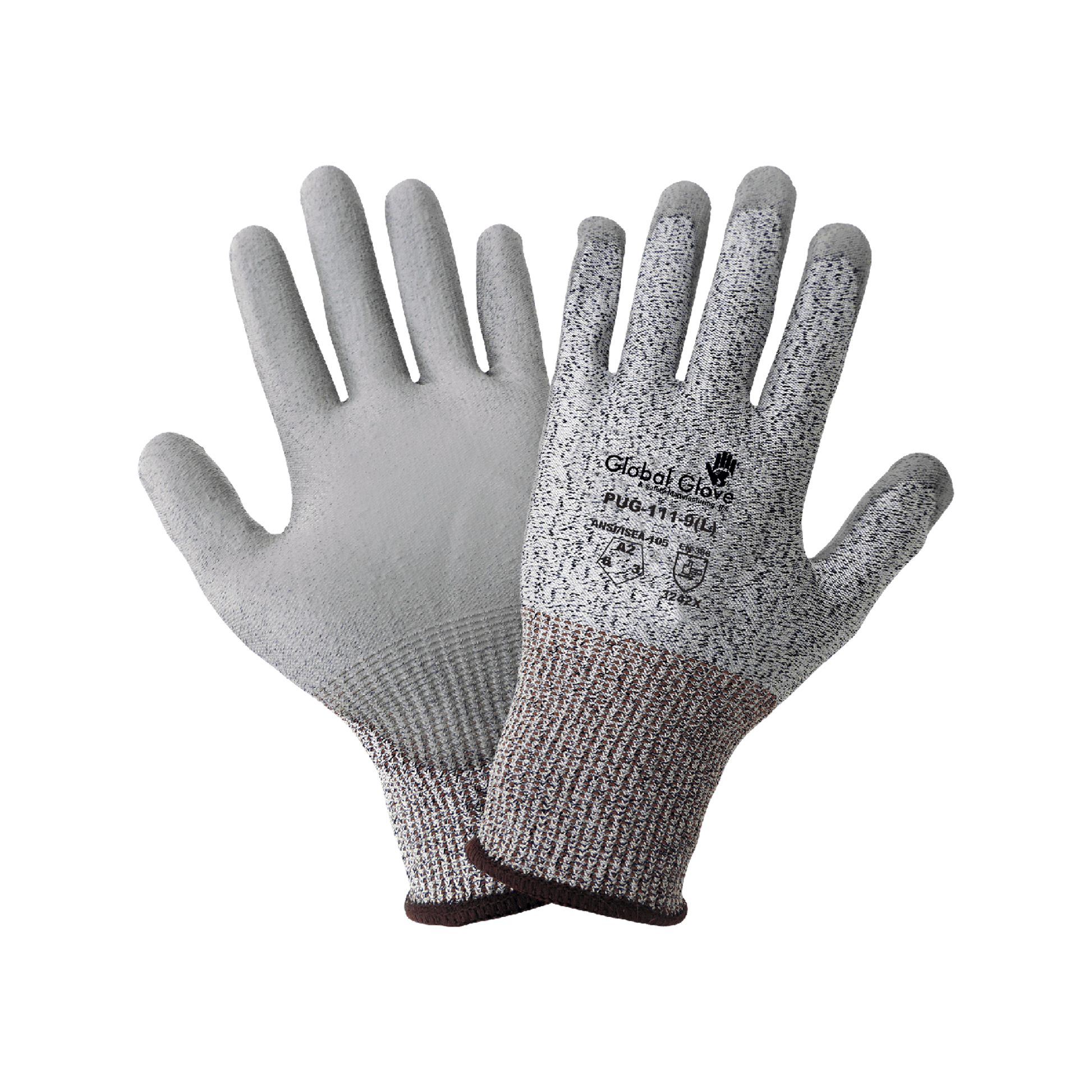 Global Glove PUG Polyurethane Coated Cut A2 13-Gauge HPPE Gloves - PUG-111