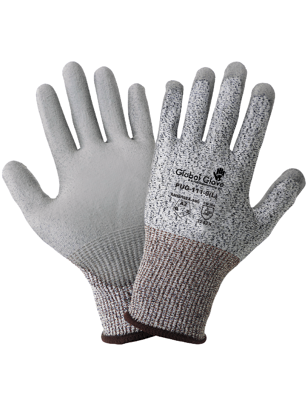 Global Glove PUG Polyurethane Coated Cut A2 13-Gauge HPPE Gloves - PUG-111