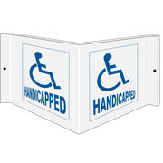 HANDICAPPED WITH SYMBOL - PROJECTING WALL SIGN - HANDICAPPED WITH SYMBOL - PROJECTING WALL SIGN, 6X12, Acrylic