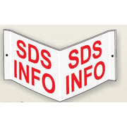 SDS INFO PROJECTING WALL SIGN - SDS INFO PROJECTING WALL SIGN , 6X12, Acrylic