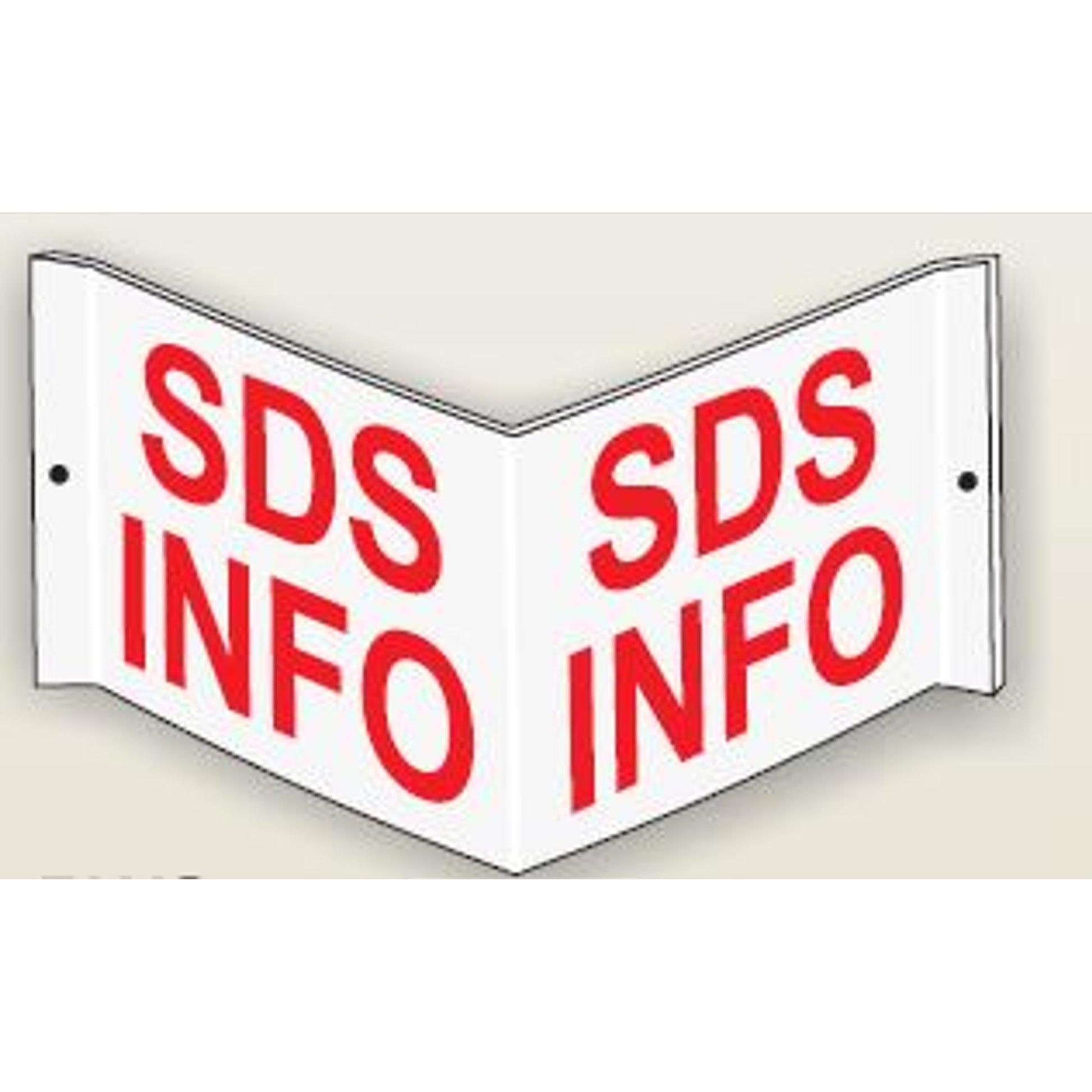SDS INFO PROJECTING WALL SIGN - SDS INFO PROJECTING WALL SIGN , 6X12, Acrylic