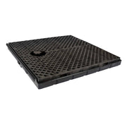UltraTech International Pellet Pans PE Model Center Pan With Grates Black - 7560