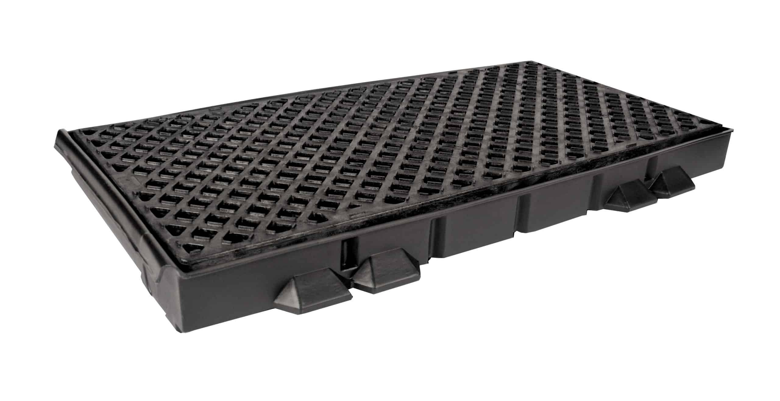 UltraTech International Pellet Pans PE Model Side Pan With Grates Black - 7562