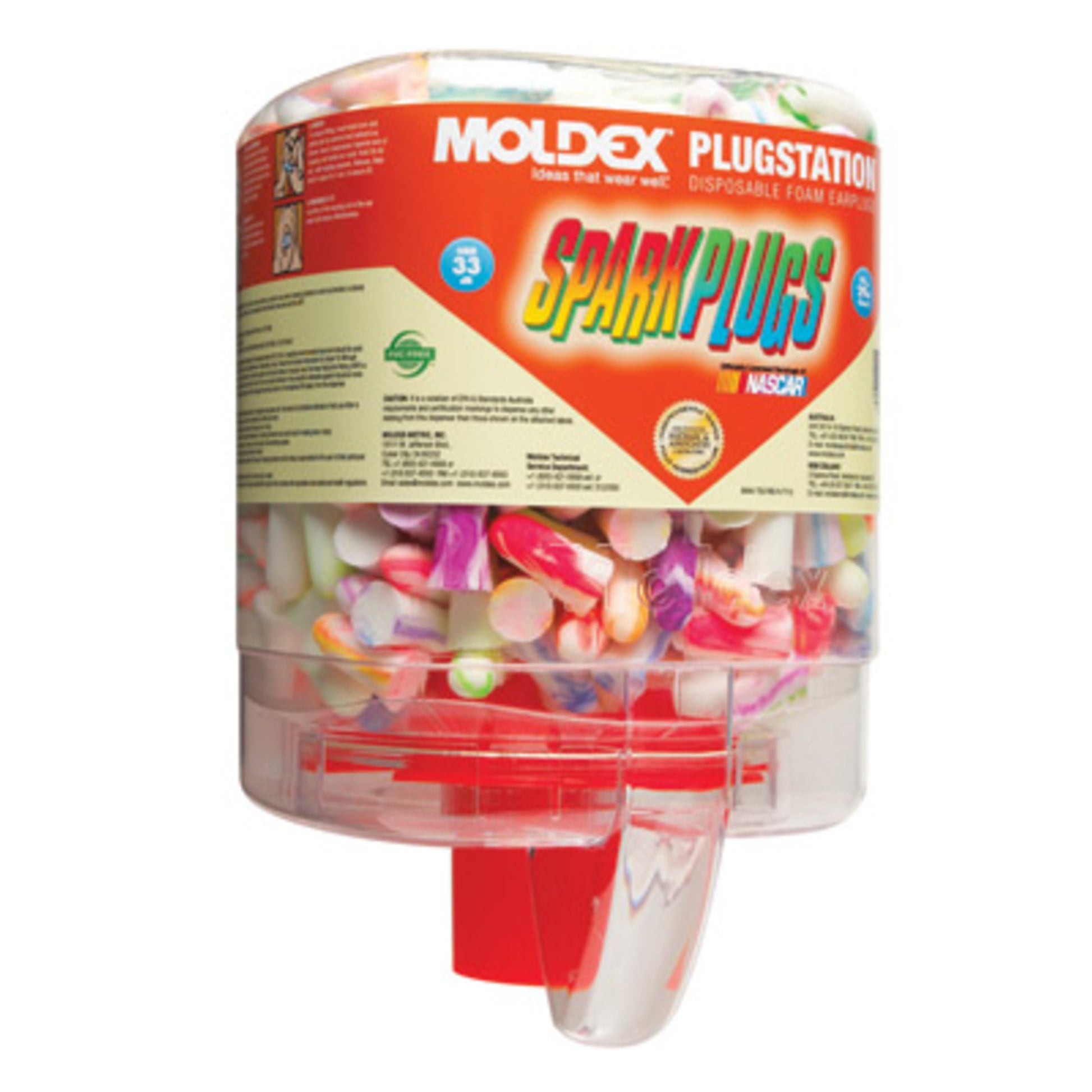 Moldex SparkPlugs PlugStation NRR33 - 250 Pair/Dispenser - 6644