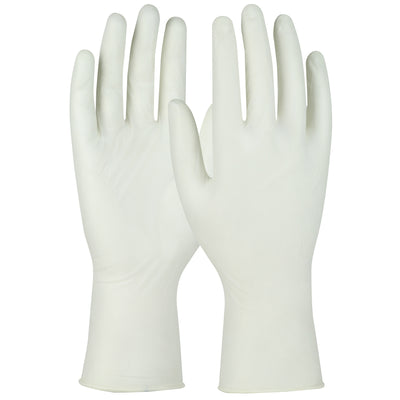 QRP Qualatrile Single Use Class 10 Cleanroom Nitrile Glove w/Finger Textured Grip - 12" - White - 1/CS - Q124