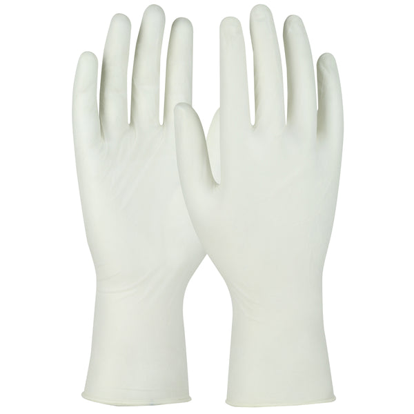 QRP Qualatrile Single Use Class 10 Cleanroom Nitrile Glove w/Finger Textured Grip - 12" - White - 1/CS - Q124