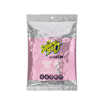 Sqwincher Qwik Stik Zero Sugar Free Single Serve 20 oz Yield Packs - Strawberry Lemonade - 50/Bag - 159060099